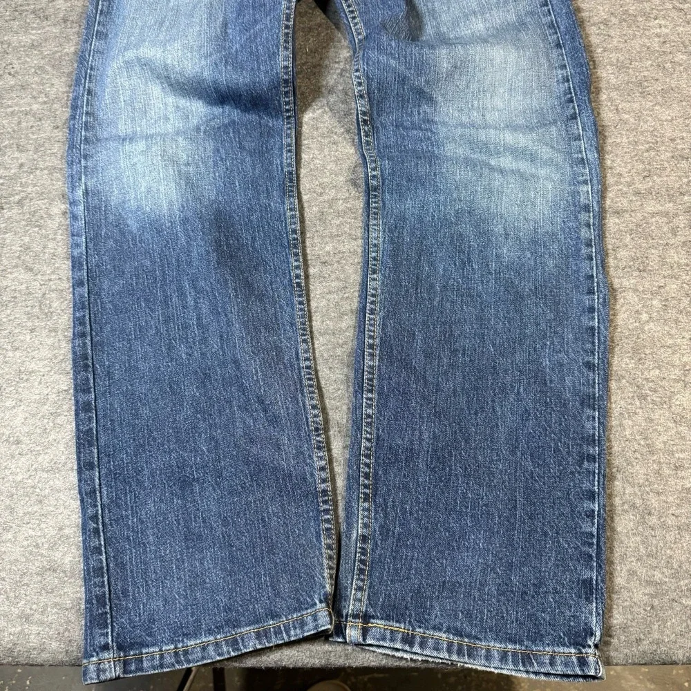 Levi's 505 Jeans Mens 36x32 (36x31.5) Regular Fit Straight Leg Dark Wash Denim
